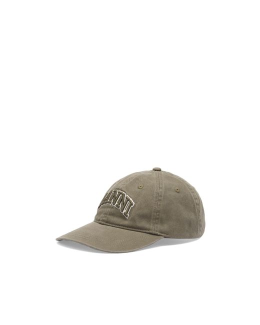 【GANNI】LOGO EMBROIDERED BALL CAP-Brown 14297196-2025054288104926.jpg