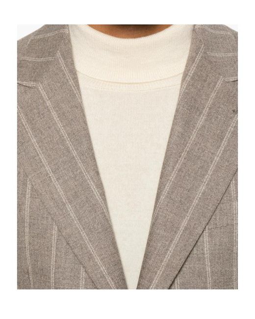 Tagliatore Brown Long-Sleeved Suit Jacket And Trousers Set for men
