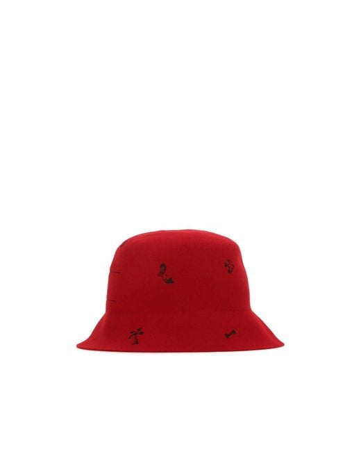 SUPERDUPER Red Superduper Hats Freya Bucket Hat for men