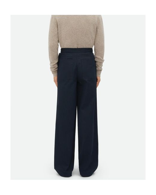 Bottega Veneta Black Cotton Twill Trousers for men