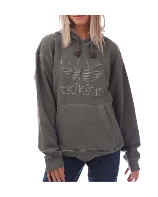 Adidas Originals Gray Vintage Casual Pullover Hoodie