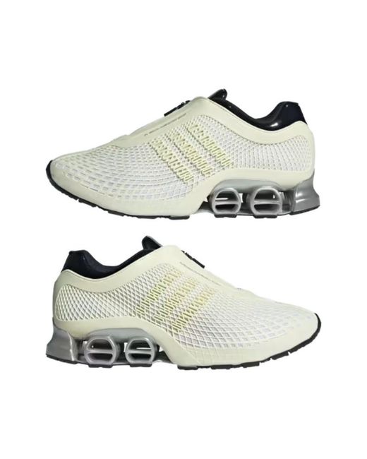 Adidas Originals White Megaride Zip-Front Gradient Sneakers for men