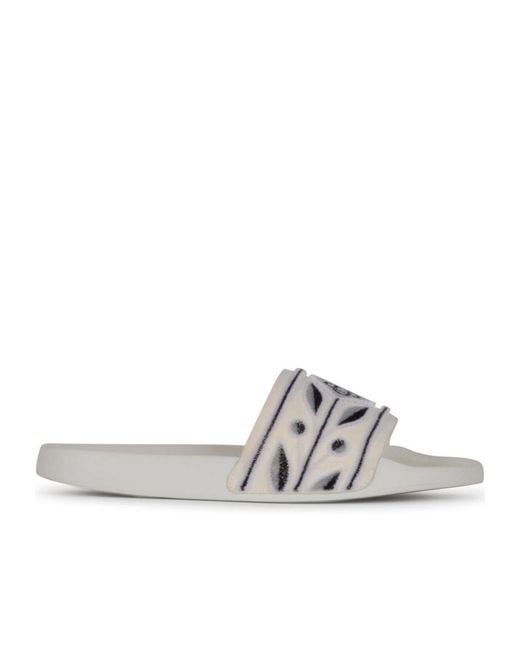 Casablanca White Pool Slides for men
