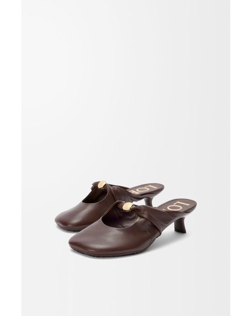 Loewe Brown Pebble Soft Mule