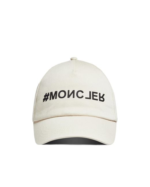 Moncler White Grenoble Gabardine Baseball Cap