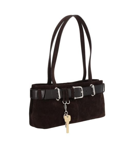 OSOI Black Key Embellished Shoulder Mini Bag