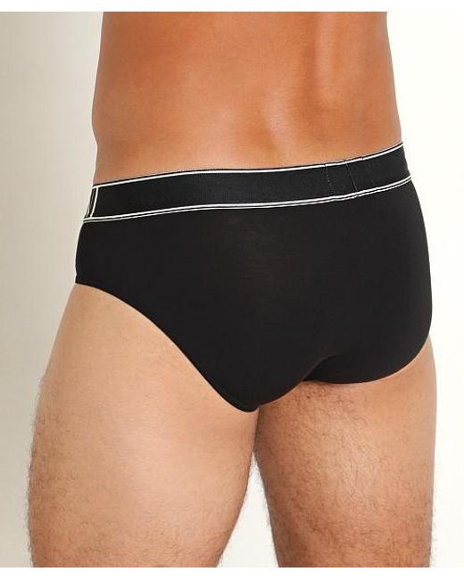 Emporio Armani Black Logo Briefs Pants for men