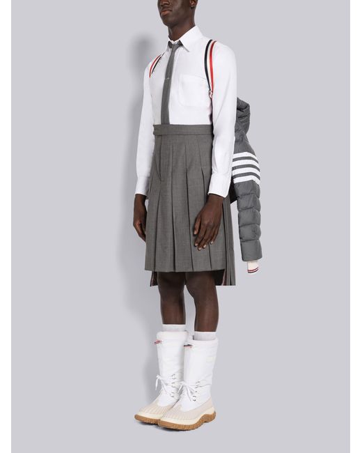 Thom Browne Gray Bar Padded Jacket for men