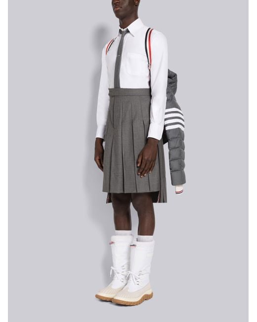 Thom Browne Gray Bar Padded Jacket for men