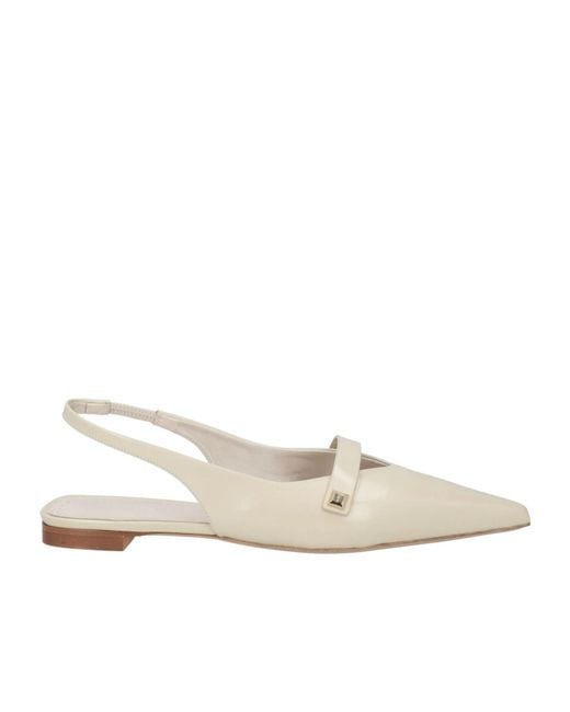Max Mara White Solid Color Flat Shoes