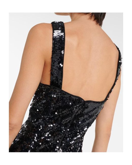 Roland Mouret Black Sequined Gown