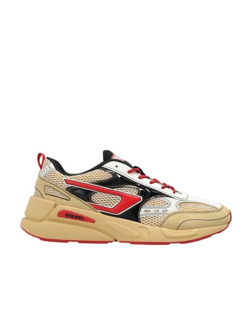 DIESEL Pink S-Serendipity Sport Lace-Up Sneakers for men