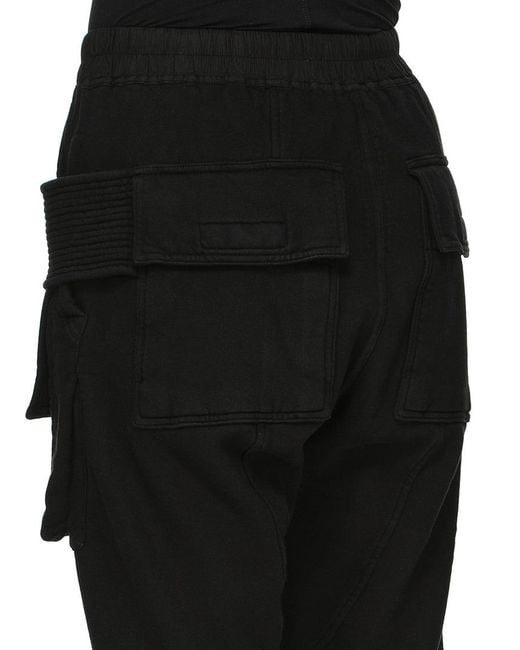 Rick Owens Black Drawstring Casual Pants for men