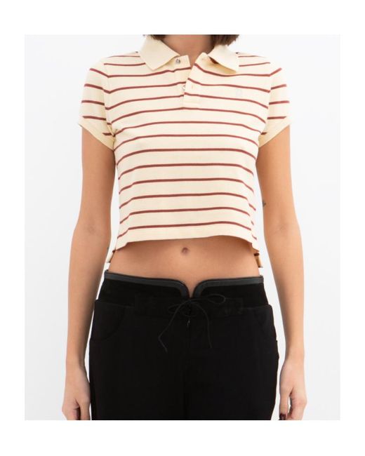 Rabanne Natural Rabanne Striped Polo T-Shirt