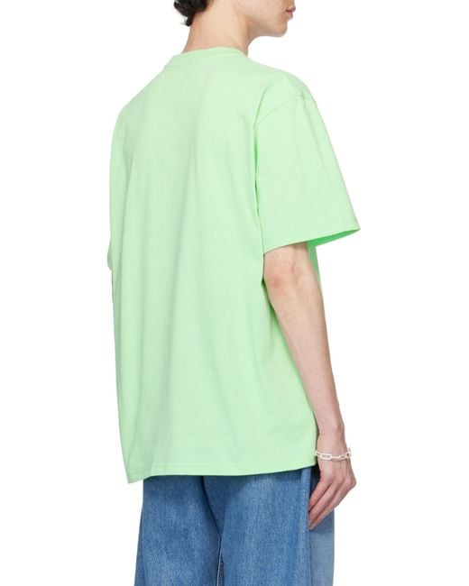 J.W. Anderson Green Jw Anderson Anchor Embroidered T-Shirt for men