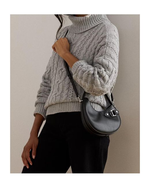 Ralph Lauren White Tasha Small Shoulder Bag