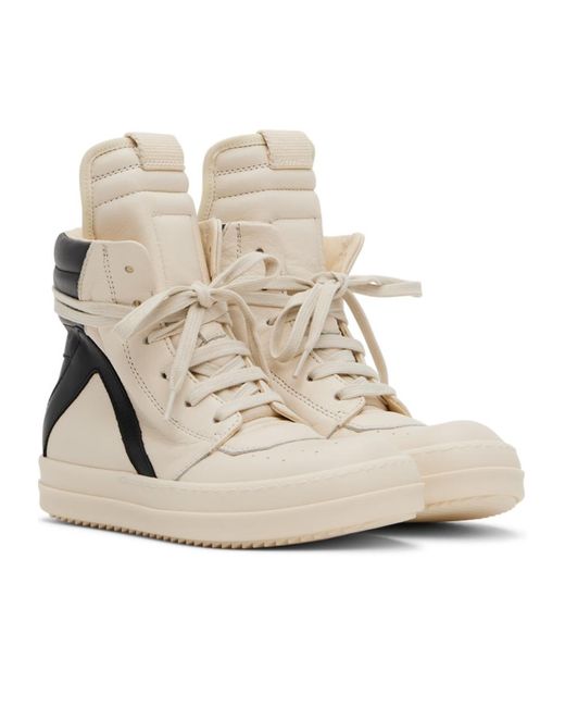 Rick Owens Natural Geobaskets High-Top Trainers