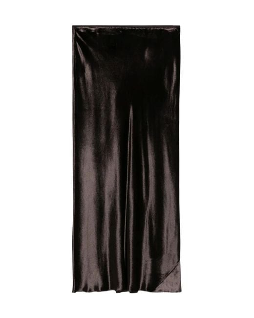 Dorothee Schumacher Black Velvet Bias-Cut Skirt