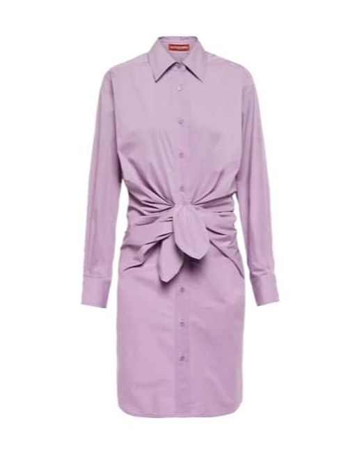 Altuzarra Purple Cotton-Blend Shirt Dress