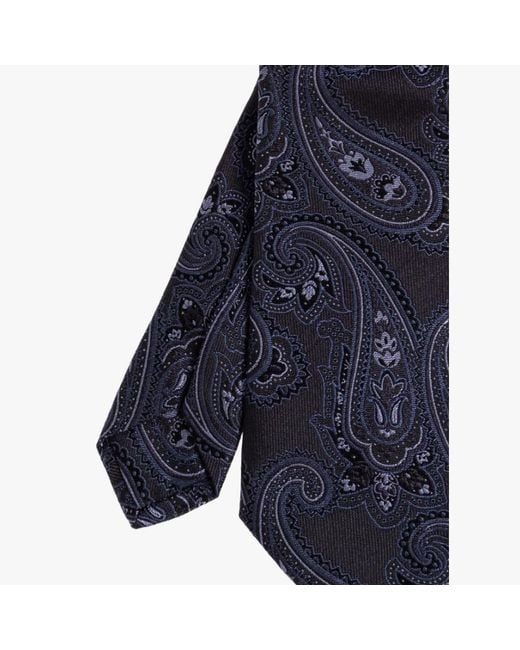 Etro Blue Paisley Silk Tie for men
