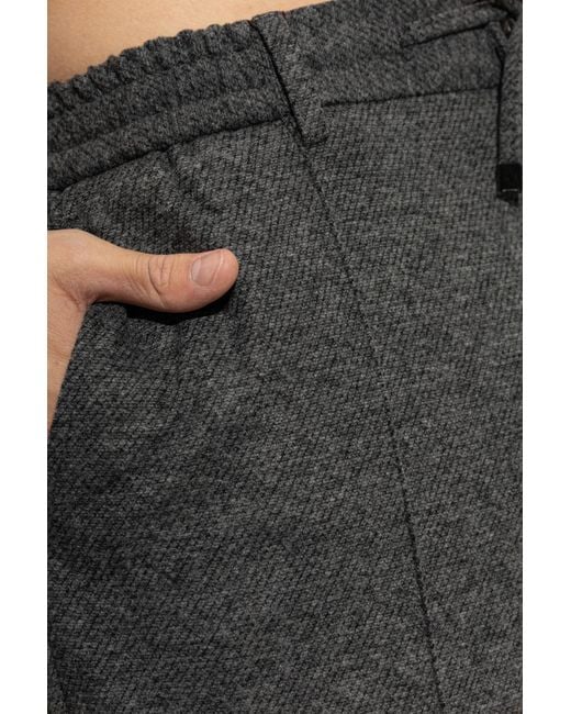 Etro Gray Drawstring Casual Pants for men