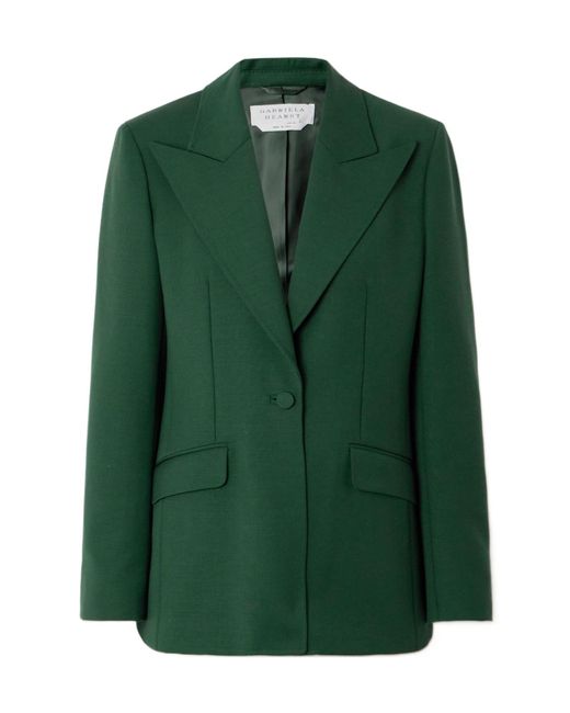 Gabriela Hearst Green Long-Sleeved Suit Jacket