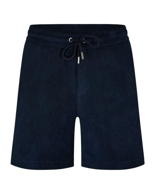 Moncler Blue Logo Drawstring Shorts for men