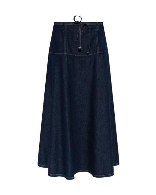 Samsøe & Samsøe Blue Tie-Waist Skirt