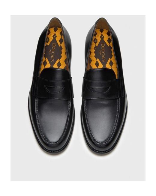 Doucal's Black Mario 50 Loafers for men