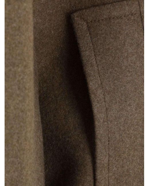 Ann Demeulemeester Brown Davin Double-Breasted High-Comfort Coat