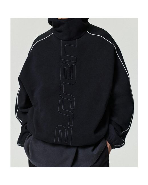 Fear Of God Black Piped Embossed Hoodie for men