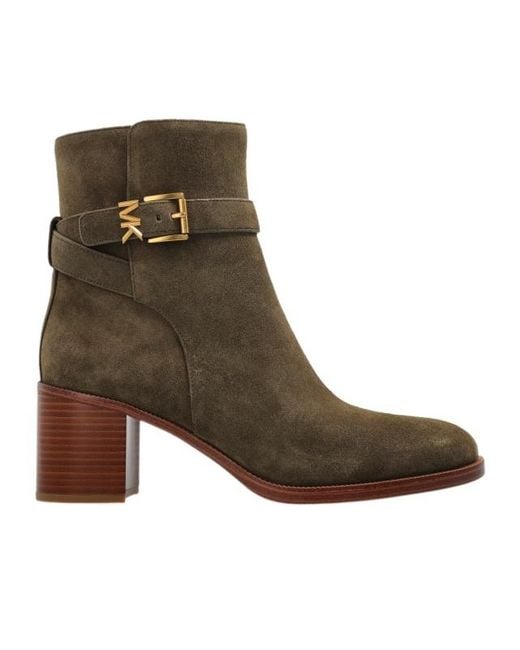 MICHAEL Michael Kors Brown Round-Toe Short Boots