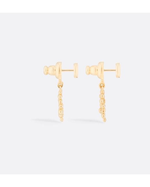 Dior White Petit Cd Earrings