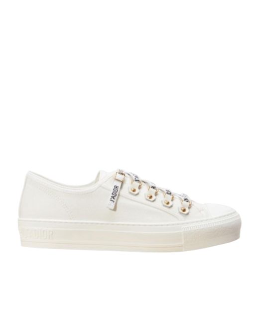 Dior White Walk'N' Low-Cut Sneakers