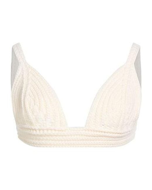 Max Mara Natural Solid Sleeveless Cropped Top