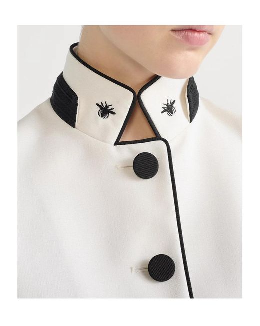 Dior White Cropped Jacket