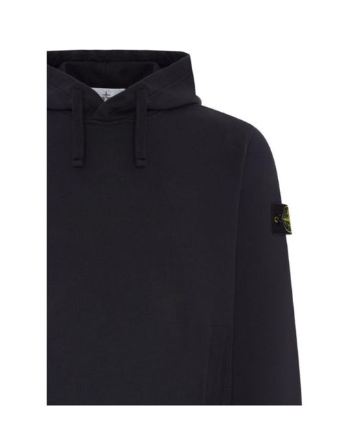 Stone Island Blue Drawstring Hooded Sweatshirt for men