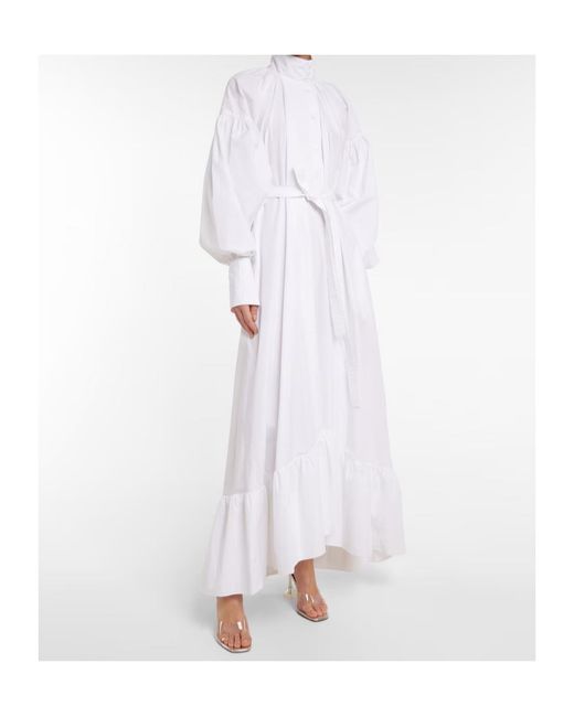 Patou White Belted Maxi Dress