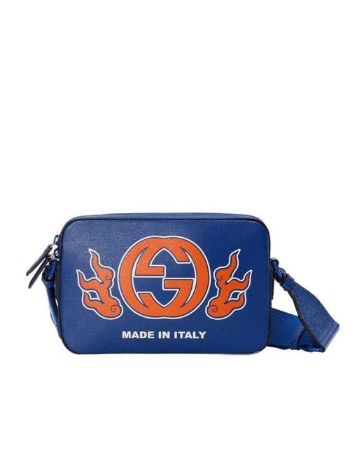 Gucci Blue Printed Shoulder Bag