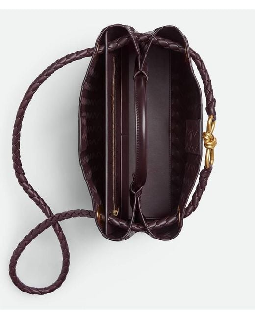 Bottega Veneta Purple Andiamo Medium Shoulder Bag