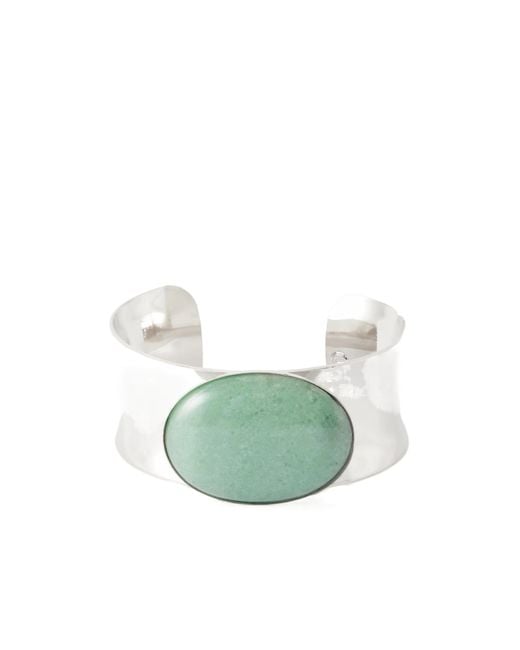 Jennifer Behr Green Wide Cuff Bracelet