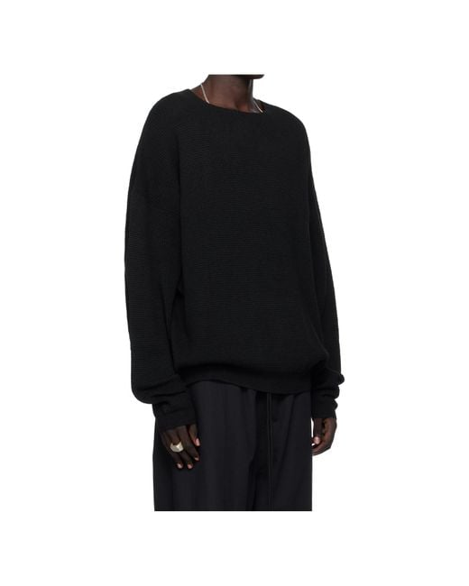 Fear Of God Black Waffle Long Sleeve Pullover for men