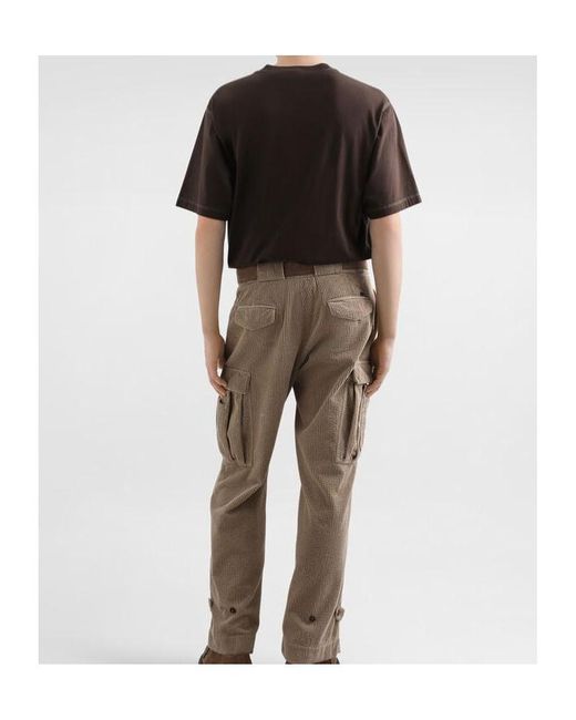 Dolce & Gabbana Brown Logo Embroidered T-Shirt for men