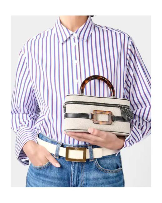 Roger Vivier Metallic Zipped Handbag