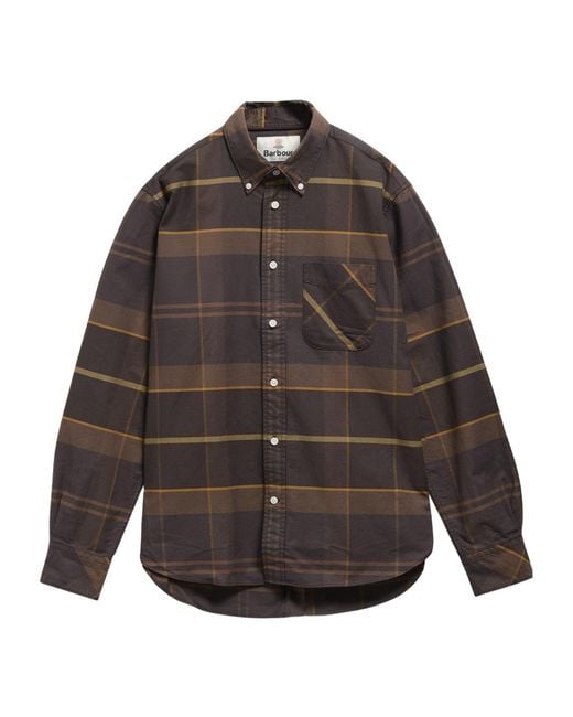 Barbour Brown Plaid Shirt for men