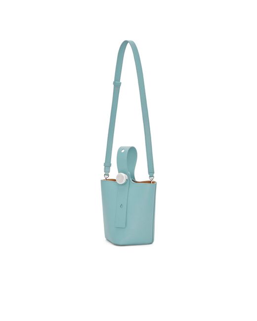 Loewe Blue Pebble Mini Bucket Bag