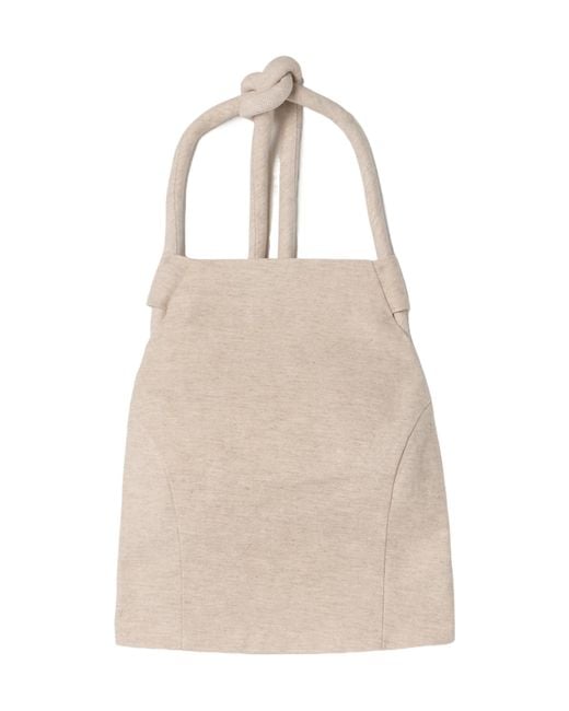 Cult Gaia Natural Themis Rope-Detail Tank Top