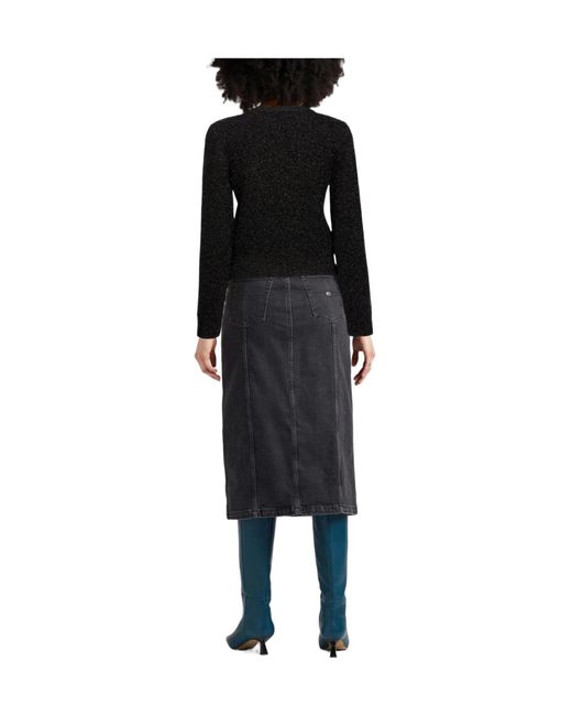 Ganni Black Long-Sleeved Knitted Cardigan