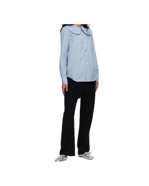 Comme des Garçons Blue Plaid Shirt