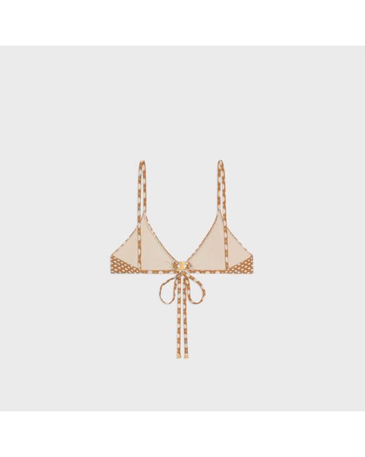Céline Metallic Triomphe Triangle Top